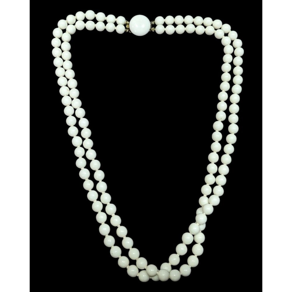 Vintage Japanese Double Strand Beaded Necklace